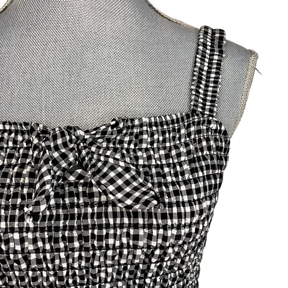 Sienna Sky Gingham Smocked Crop Top - Picture 2 of 4